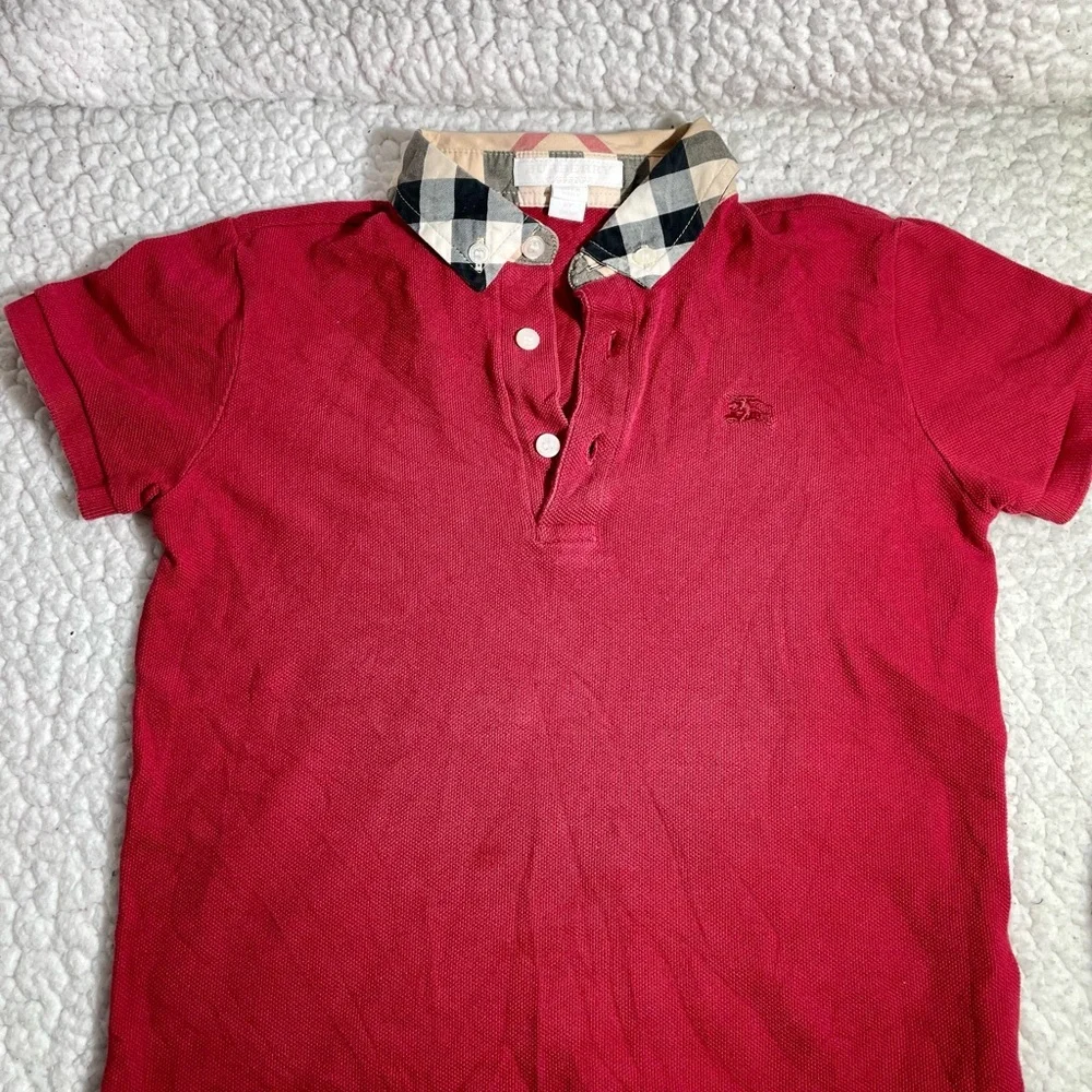 Burberry Red Polo Shirt for Kids
